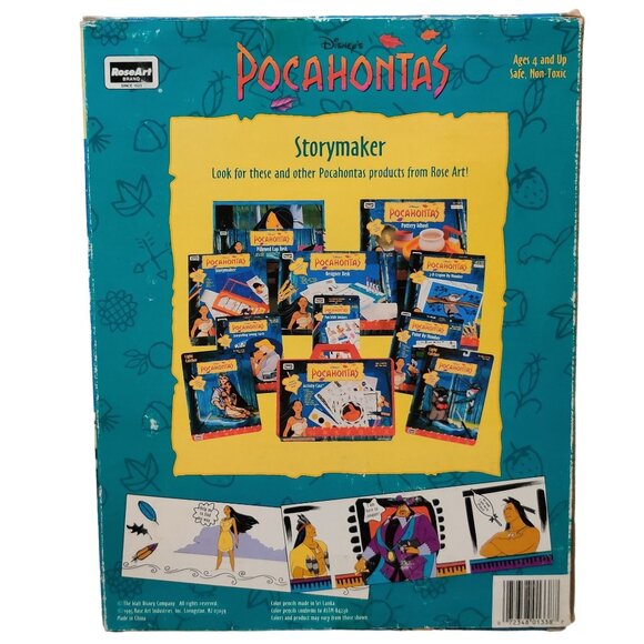 Disney Pocahontas Storymaker 1995 RoseArt Vintage Creative Activity Drawing Set - Picture 2 of 10